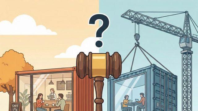 컨테이너 점포, 건물인가 단순한 동산인가[판례방]