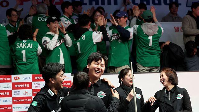 “파이널까지 1승 남았다” 하나카드, 4-1로 PO 3차전 승리