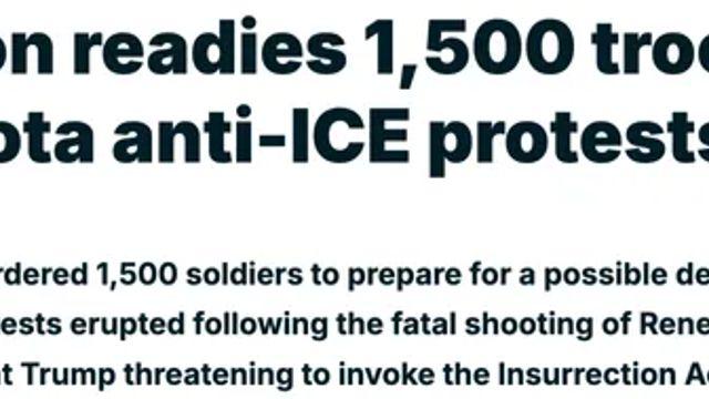 미네소타 주방위군과 연방군 충돌 위기 