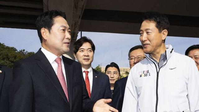 오세훈, '단식 나흘째' 장동혁 만나 