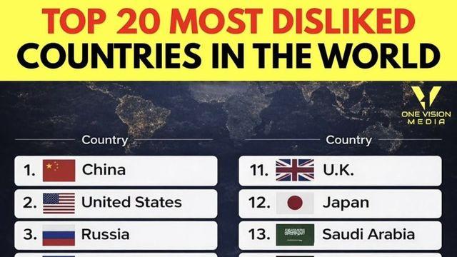 세계인들이 싫어하는 나라 순위