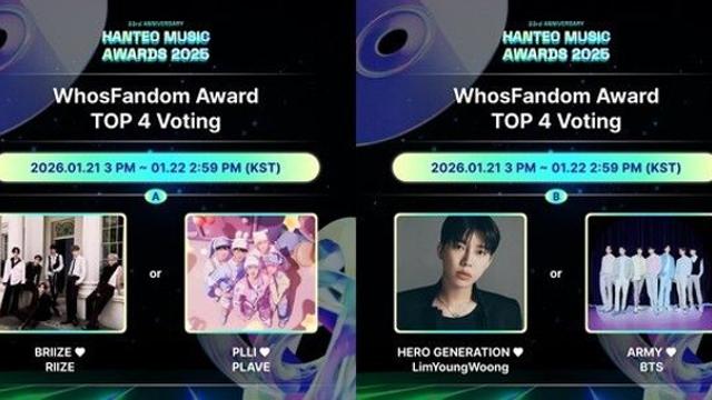 BTS vs 임영웅, 플레이브 vs 라이즈 격돌…최고 팬덤은 어디?