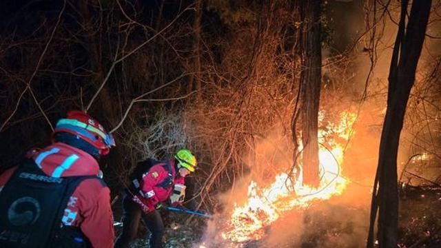 부산 기장 산불 13시간 만에 완전 진화···혹한 속 밤샘 사투(종합)