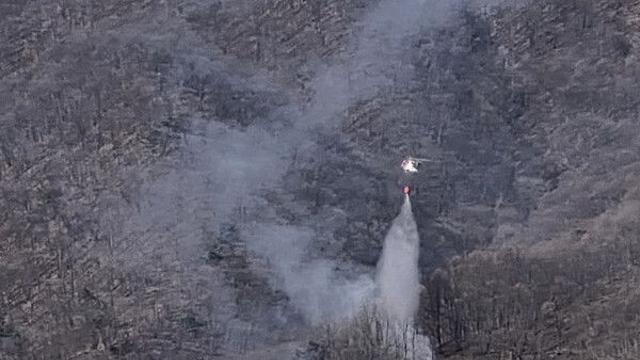 홍천 매봉산 일대 군 사격장서 산불...진화 작업 중