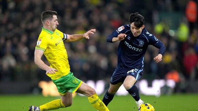 ‘양민혁 데뷔전 성사∙교체 출전→인상적인 모습’ 평점 6.2점, 코벤트리는 노리치에 1-2 패배