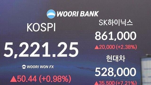 삼성전자·SK하이닉스 '투톱 랠리' 재점화…코스피, 장중 5200선 첫 돌파
