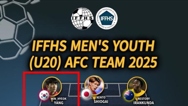 한국 1-7 일본, 충격적인 결과 나왔다…韓 축구 미래도 와장창! '아시아 U-20 올해의 팀' 유일 한국인, 양민혁 딱 한 명