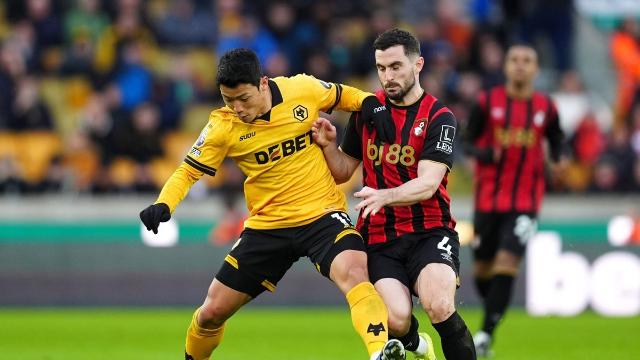 '황희찬 침묵' 울버햄프턴, 본머스에 0-2로 무릎…또다시 연패