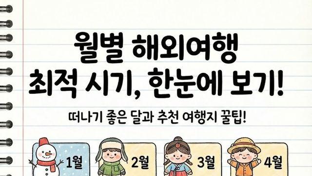월별 해외여행 최적 시기, 한눈에 보기!