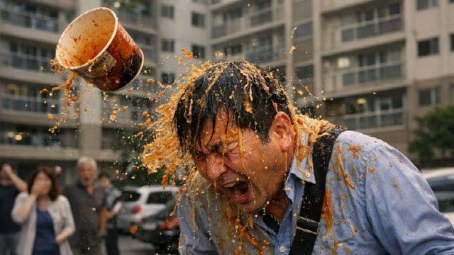 아파트서 '먹던 라면' 휙...국물 뒤집어쓴 행인 '으악'