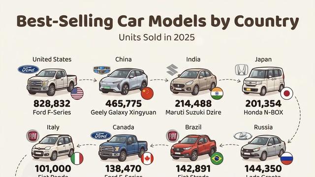 국가별 가장많이 팔린 자동차