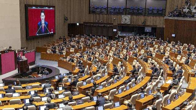 與, 장동혁 교섭단체 연설에 