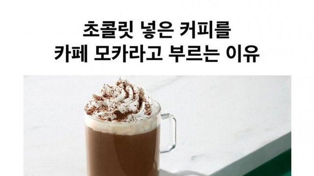 초코렛넣은 커피를 카페모카라고 부르는 이유