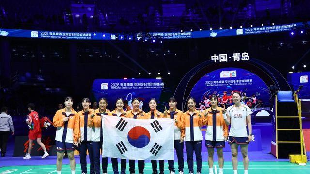 '안세영 선봉' 한국 여자 배드민턴, 아시아단체선수권 사상 첫 우승