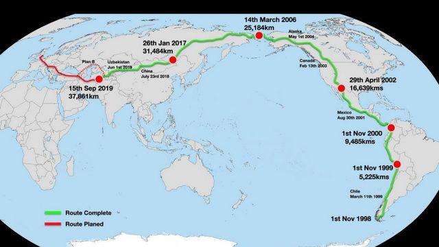 27년 째 걸어서 세계일주 중인 남자