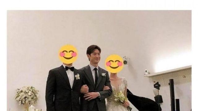 결혼식날 남편 친구랑 팔짱 낀 신부