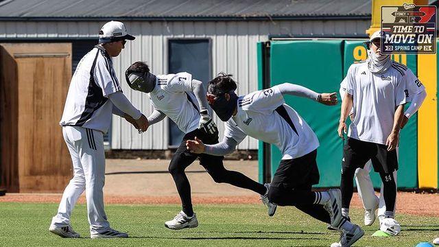 프로야구 두산, 육상부 재건 위해 주루 훈련 매진