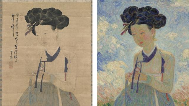 AI 기술로 재해석한 '미인도'…14일부터 대구간송미술관서 전시