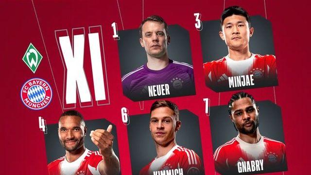 [분데스 LINE UP] 김민재가 돌아왔다! 3경기 만에 선발 출격…바이에른 뮌헨, 브레멘전 명단 공개