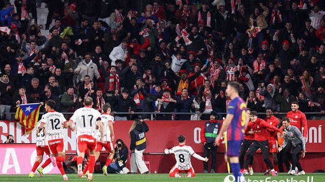 [라리가 REVIEW] ‘쿠바르시 데뷔골’에도 웃지 못한 바르셀로나, 지로나에 연속골 허용하며 ‘역전패’...리그 우승 경쟁 ‘적신호’