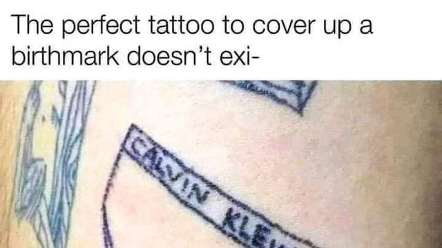 반점을 잘 커버한 타투