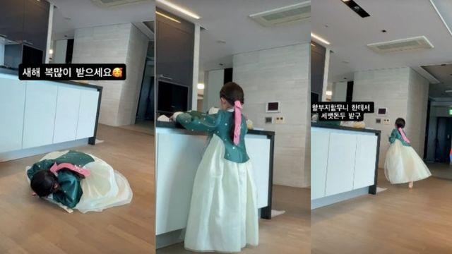 ‘9살 연하♥’ 최지우, 붕어빵 딸 공개…벌써부터 길쭉길쭉 [AI포토컷]