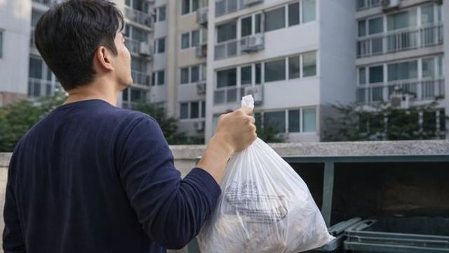 쓰레기 버리러 나갔다가 알았다… 윗집 난간에 걸린 '악취'의 정체