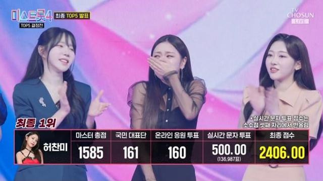 “5수는 없길” 허찬미, 준결승전 1위 등극…이소나→길려원 결승 진출 (미스트롯4)