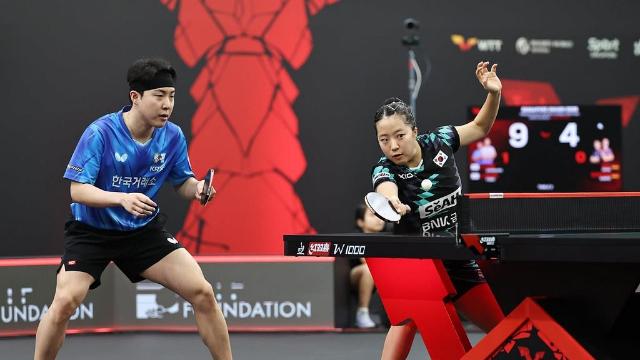 탁구 혼복 세계랭킹 1위 임종훈-신유빈, 싱가포르 스매시 준우승