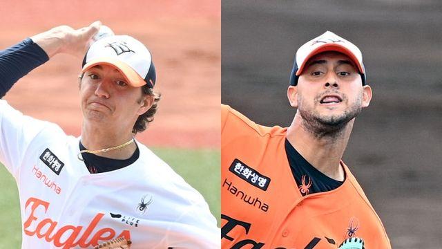 '폰세-와이스 공백? 걱정 마!' 새 외인 듀오 무실점투 '쾅쾅'…한화, KIA와 연습경기서 5-0 완승