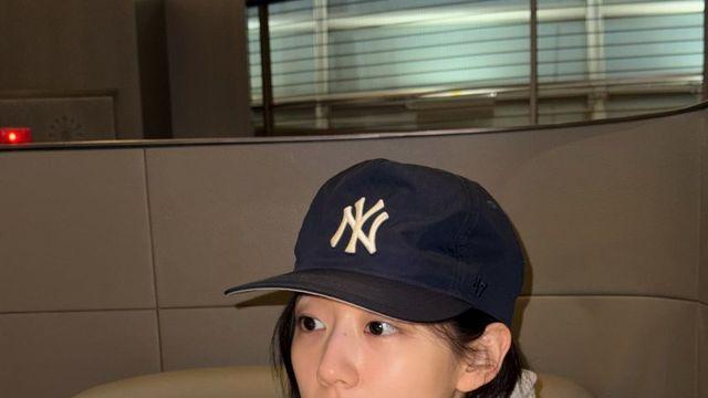 머스타드 머플러와 볼캡의 믹스매치, 러블리즈 정예인