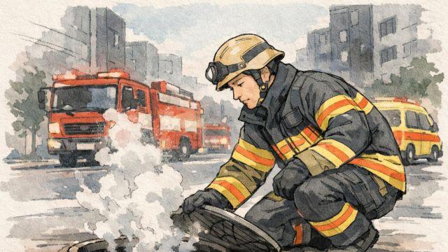 과천 문원동 맨홀 하단서 연기…일대 일시 정전