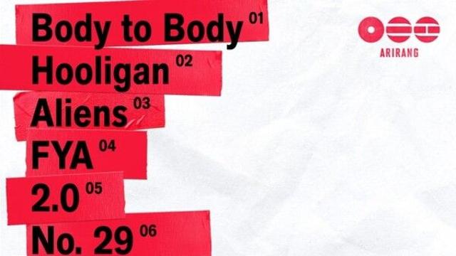 방탄소년단, 정규 5집 '아리랑' 트랙리스트 공개… 타이틀곡 '스윔'으로 전하는 삶의 의지