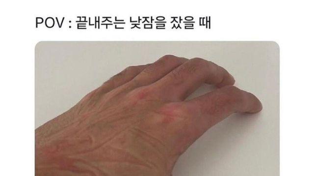 끝내주는 낮잠을 잤을 때