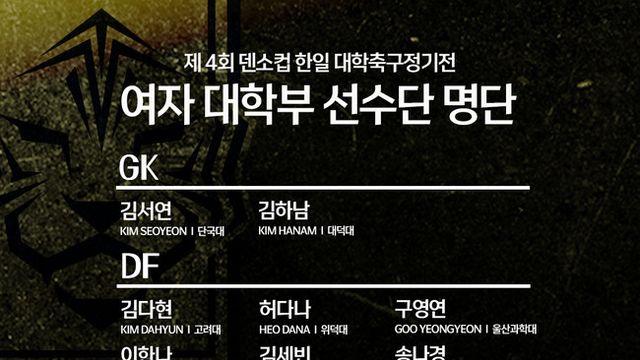 한국여자축구연맹 대학 선발팀, 제4회 덴소컵 대비 첫 소집훈련...15일 일본과 한·일전 맞대결