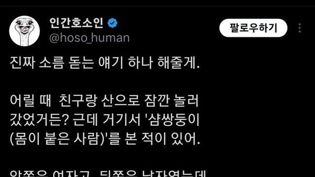 19?) 어릴 때 숲에서 샴쌍둥이 본 사람