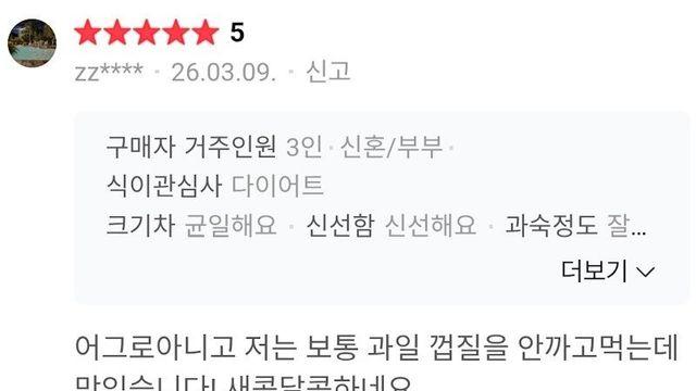 한라봉을 껍질채 먹는 사나이들..