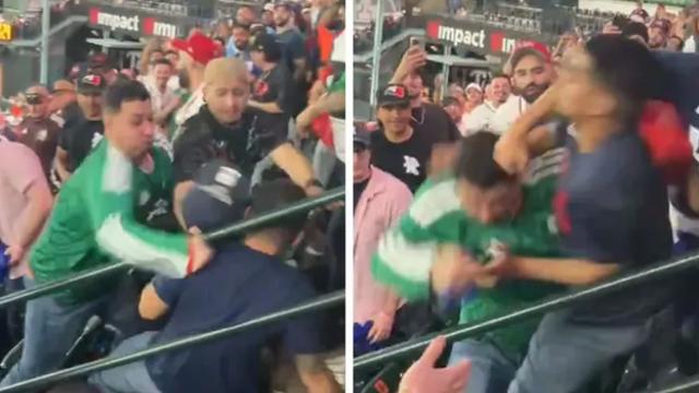 미국-멕시코 WBC 경기 중 관중석 난투극…계단 굴러떨어져 '아찔' [WBC]