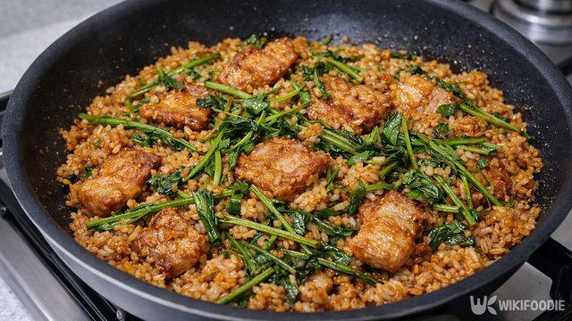 이건 팔아도 됩니다… 고깃집 맛 그대로 '미나리 삼겹살 볶음밥' 레시피