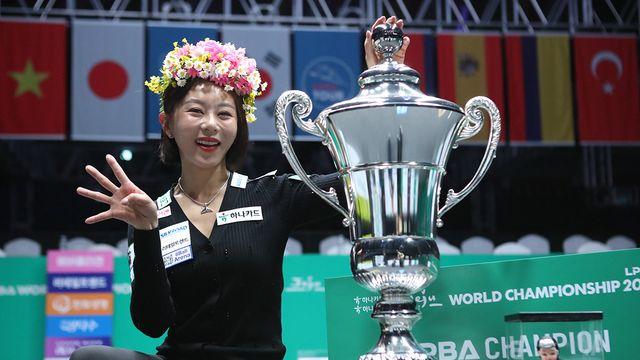 '결승 불패' 김가영, '얼음공주' 한지은 꺾고 월드챔피언십 3연승 신기록 [LPBA 월챔]