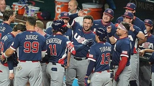 '한국 10-0 대파했는데' 도미니카, 힘 없이 무너졌다…미국, '51득점 폭발' 최강 타선 2-1로 잠재워→WBC 결승 선착
