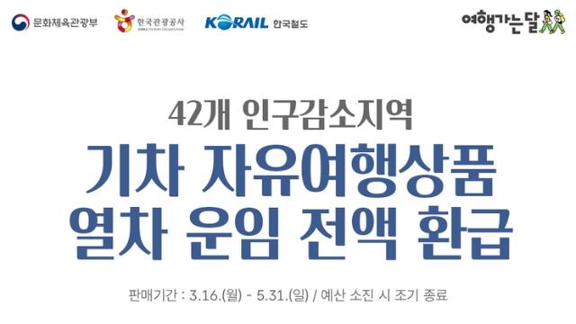 코레일, '여행가는 달' 맞이 기차여행상품 특별할인
