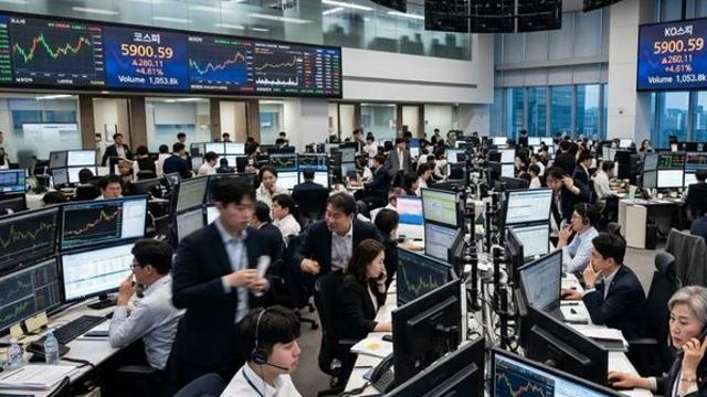 코스피 5900선 돌파하며 '매수 사이드카' 발동