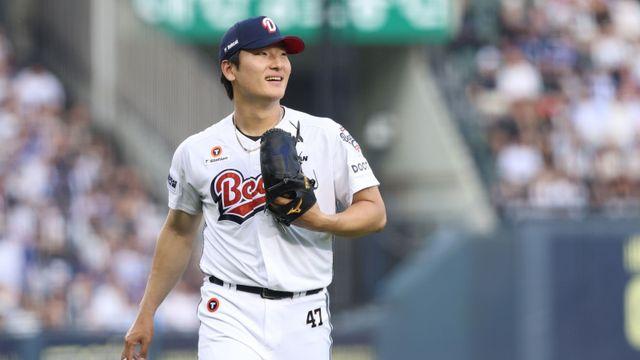 WBC에서 돌아온 곽빈, 156㎞→KKKKKKKKK 무실점으로 KT 타선 압도