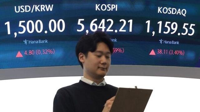 코스피, 종전 기대에 5642선 마감...기관 2.3조 순매수 '견인'