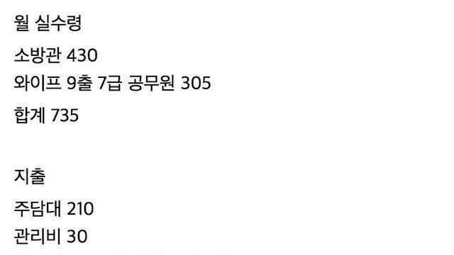실수령 730만원 3인 가족 생활비