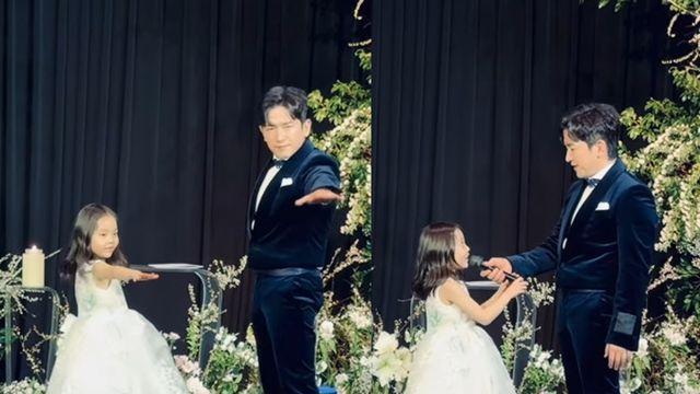 이민우, ♥결혼식에서 '친양자 입양' 첫째 딸과 함께 등장…신화 무대→