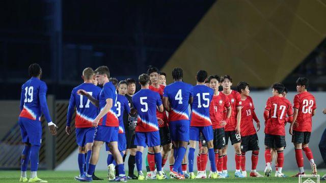 韓 축구 또 4실점…이민성호, 미국 U-22 대표팀에 1-4 패→3월 소집훈련 1승 1패로 마무리