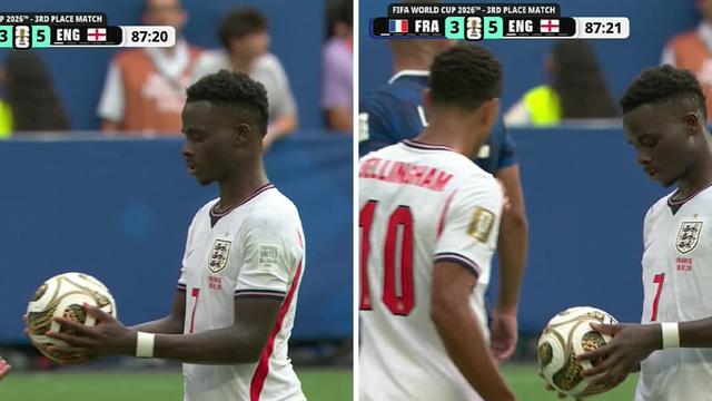 [2026 북중미] 4-0→6-4…'사카 해트트릭' 앞세운 잉글랜드, 프랑스 꺾고 3위