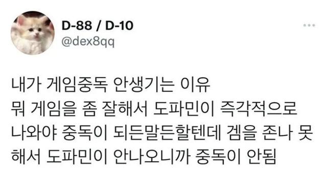 내가 게임중독 안생기는 이유